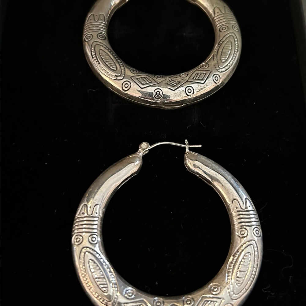 Elegant Silver Hoop Earrings